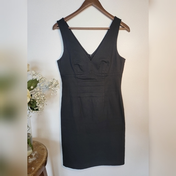 BLACK Mexx V-neck vintage mini dress. - Picture 1 of 10